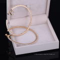 3-8cm big gold hoop earrings austria crystals diamond hoop earrings earring Earhole free big hoop wholesale